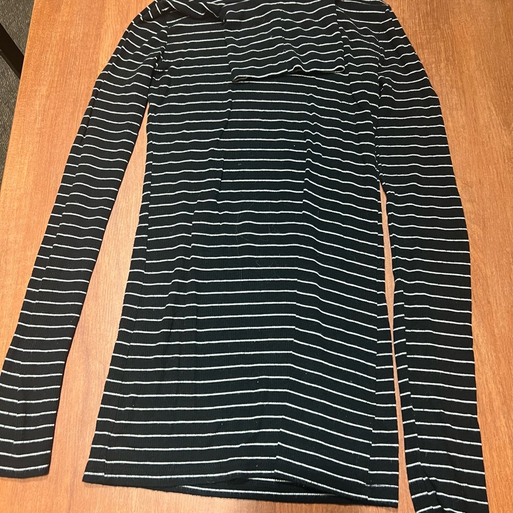 Striped Black and White Women's Top